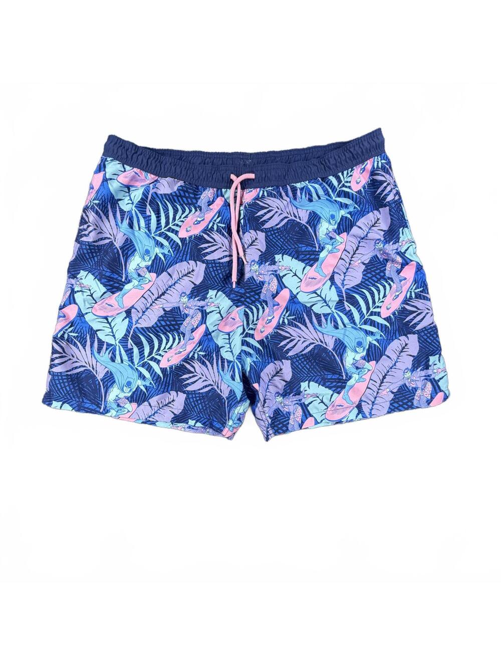 Men's Batman and Joker Surfing Tropical Print Swim Shorts DC Comics Size XL